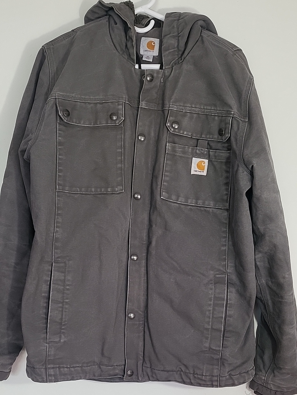 Carhartt Men’s Hooded Work Coat - Charcoal Gray